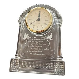 Wedding Vows Crystal Clock